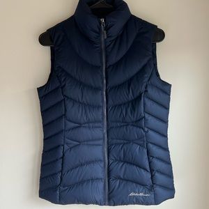 Eddie Bauer Navy down vest XS size